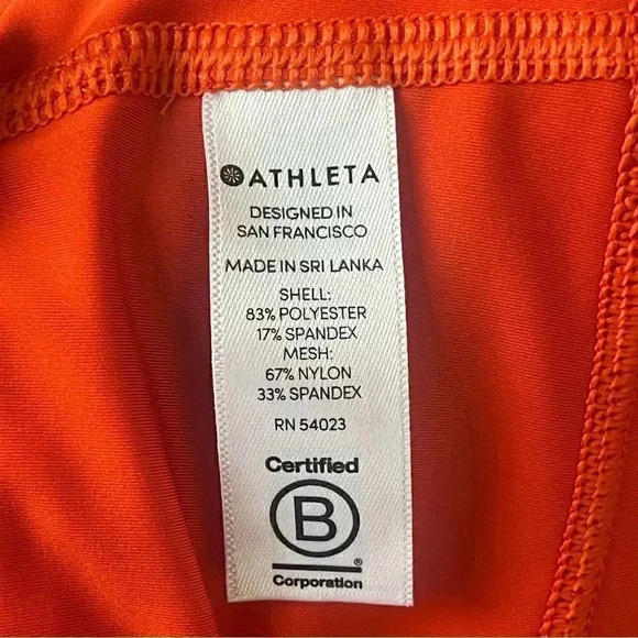 Athleta Women's XXS Velocity Legging Bright Orange Capri Crop Active Yoga - Picture 5 of 9